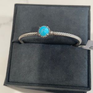 David Yurman silver with turquoise stone bracelet